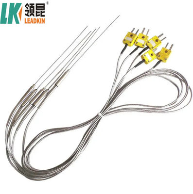 Sensor de temperatura de termocouple mineral isolado de tipo K com conector